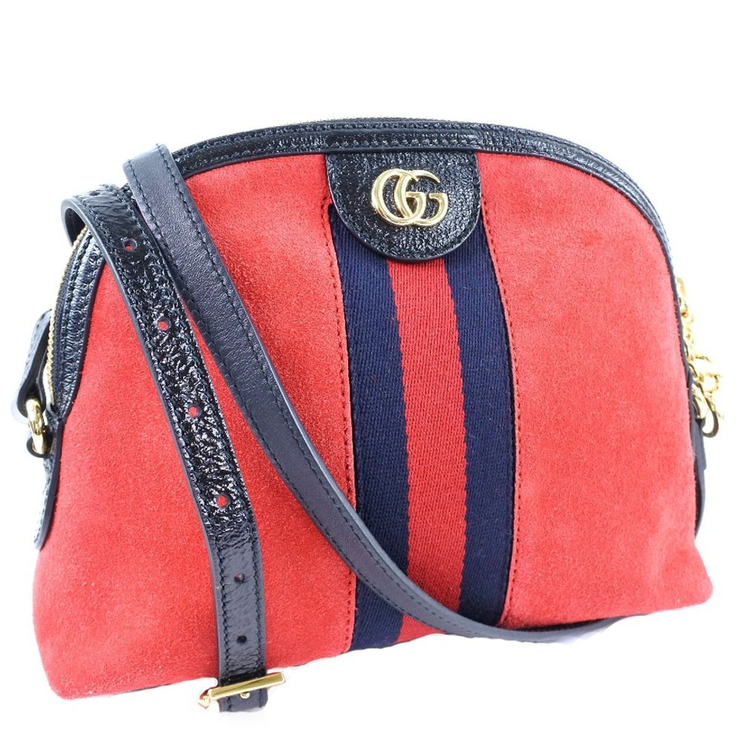 【日本直送】【GUCCI】古驰 Ophidia 499621 麂皮 x 皮革  સરેરાશ 男女适用 肩背包【二手】A级 - 侧背包/斜挎包 - 真皮 红色