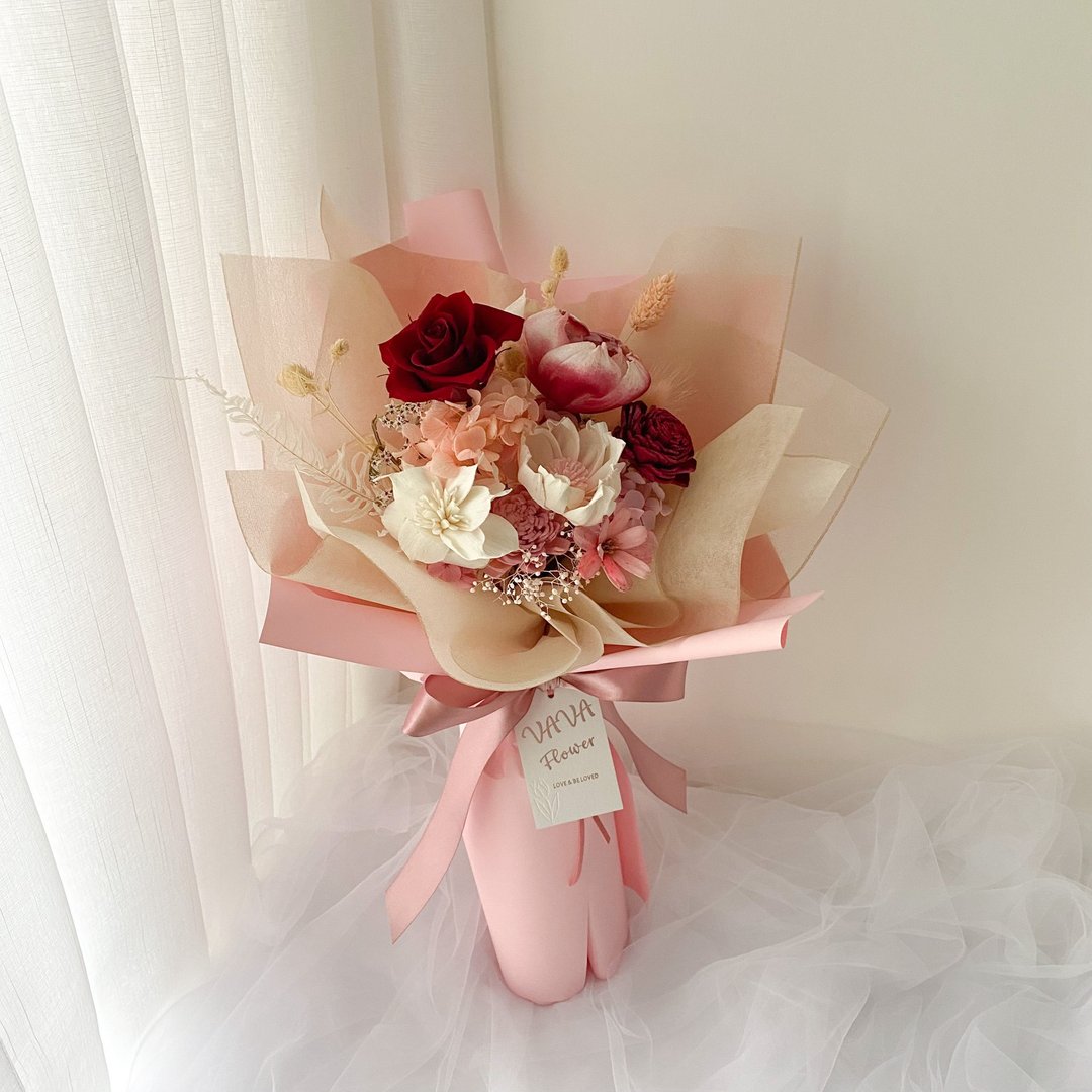 永生花 / 永生玫瑰花束 / 求婚花束 情人节花束 生日花束 - 干燥花/捧花 - 植物．花 