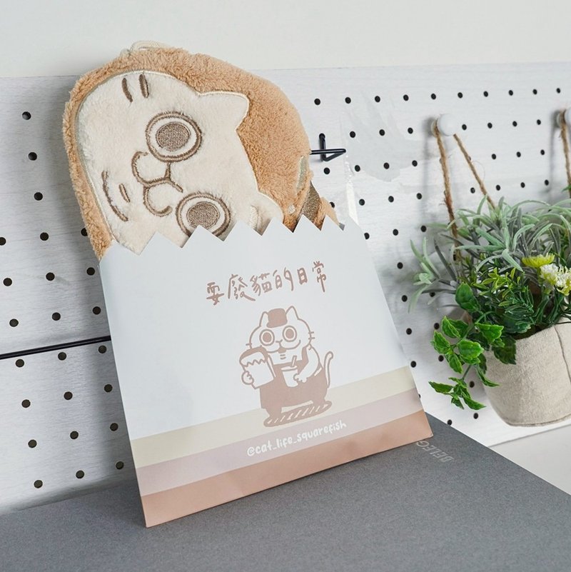 耍废猫的日常-擦手巾-奶油面包猫款 - 毛巾浴巾 - 聚酯纤维 