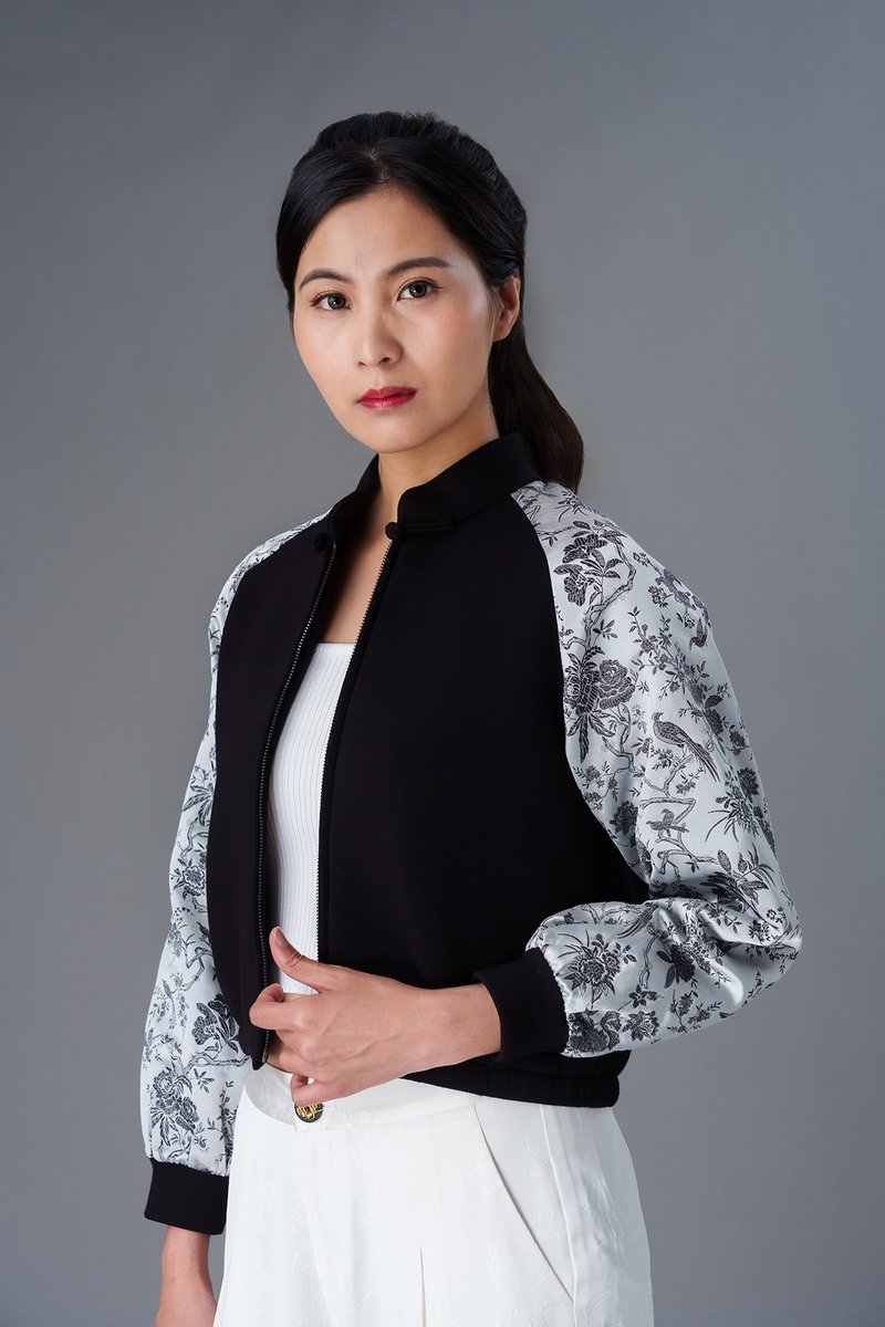 中式牛仔旗袍背心 (蓝色) |香港设计|休闲 - 女装休闲/机能外套 - 聚酯纤维 黑色