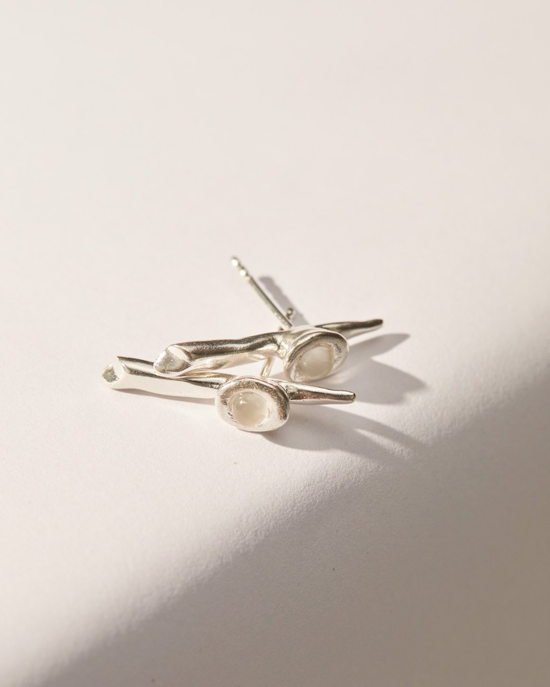 mormormor, Rain-In-Forest Earring - 耳环/耳夹 - 纯银 银色