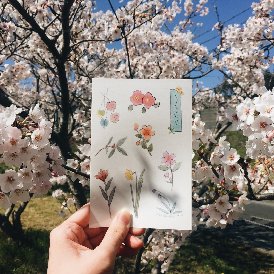 Kusabana tattoo sticker - 纹身贴 - 纸 红色