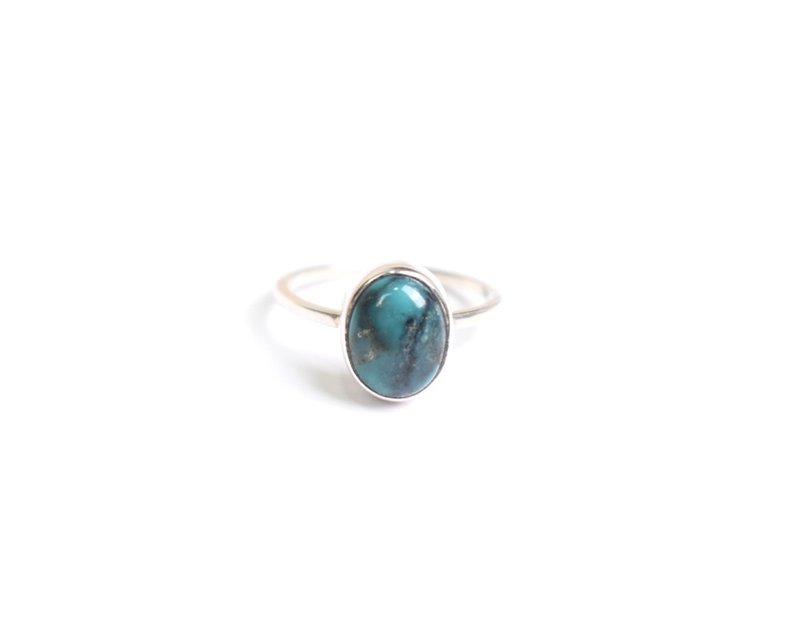 Turquoise Silver ring - 戒指 - 纯银 蓝色