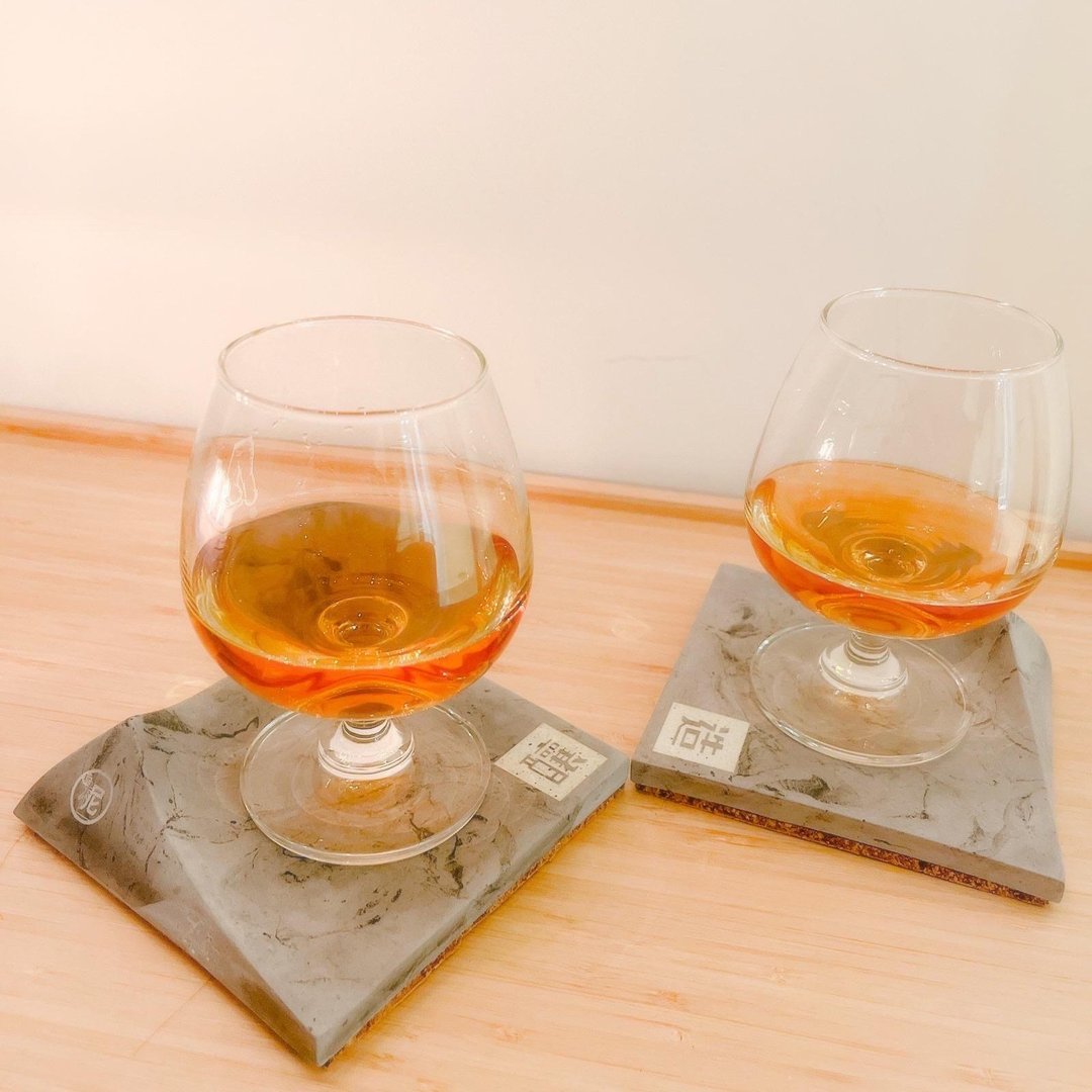 210g 酒杯垫 礼物 生日 原创 刻字 质感 蜡烛座 杯垫 吸水 - 其他家具 - 水泥 黑色