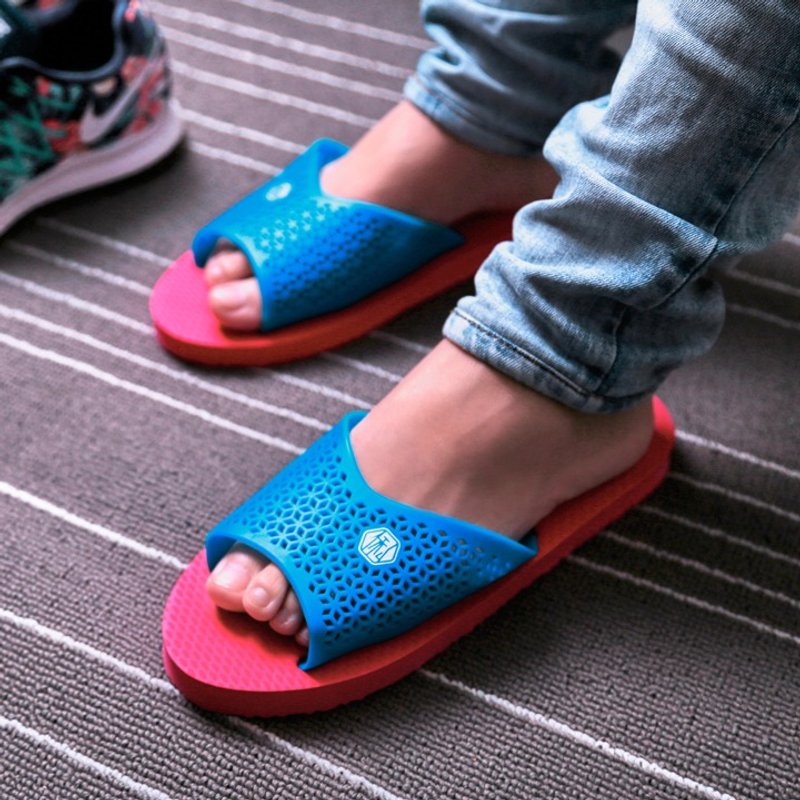 V-CUT漾彩复古拖鞋/2双组限定优惠 - 女款休闲鞋 - 橡胶 粉红色