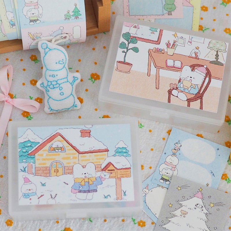 小狗巴士VOL.16 可爱小狗 磨砂半透收纳盒/印章便签小卡收纳 - 笔记本/手帐 - 塑料 多色