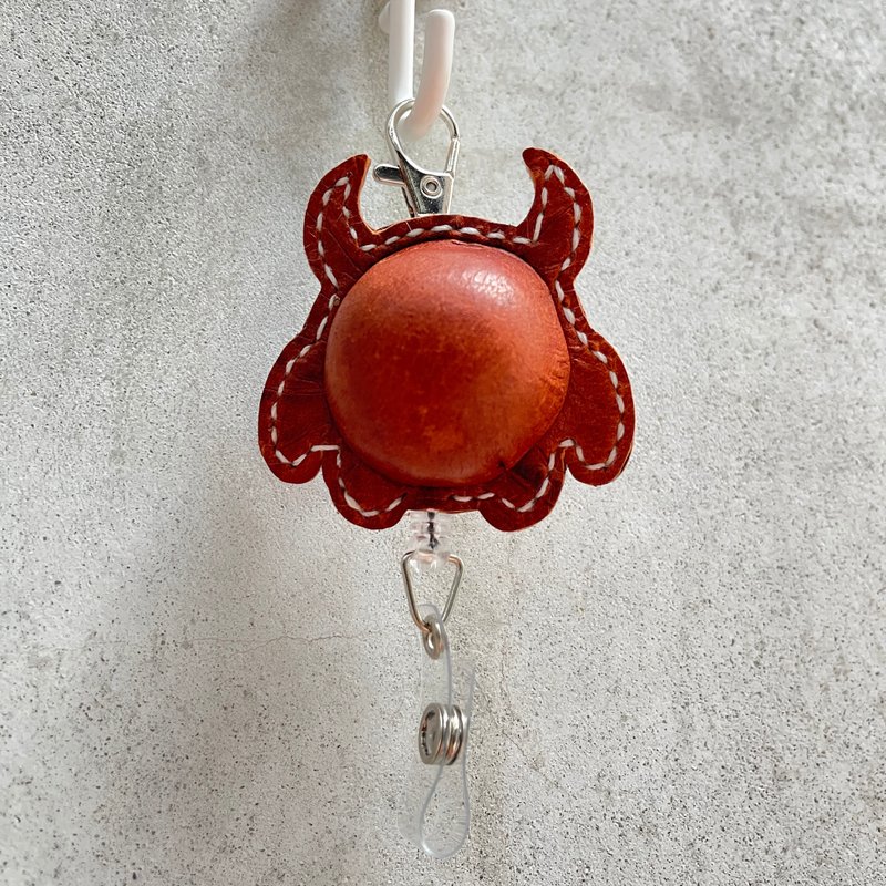 植鞣野生鹿皮小怪兽胖肚肚伸缩拉拉扣 红吱吱 通勤 上班族 - 证件套/卡套 - 真皮 咖啡色