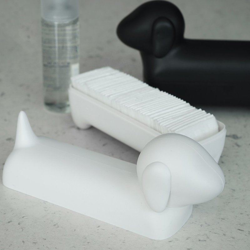 QUALY 腊肠狗置物盒 - 收纳用品 - 塑料 白色