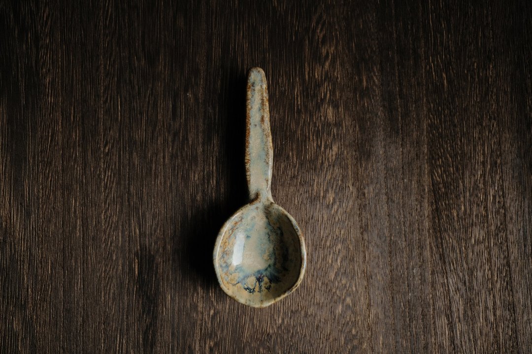 白层・叶・匙2 - 餐刀/叉/匙组合 - 陶 白色