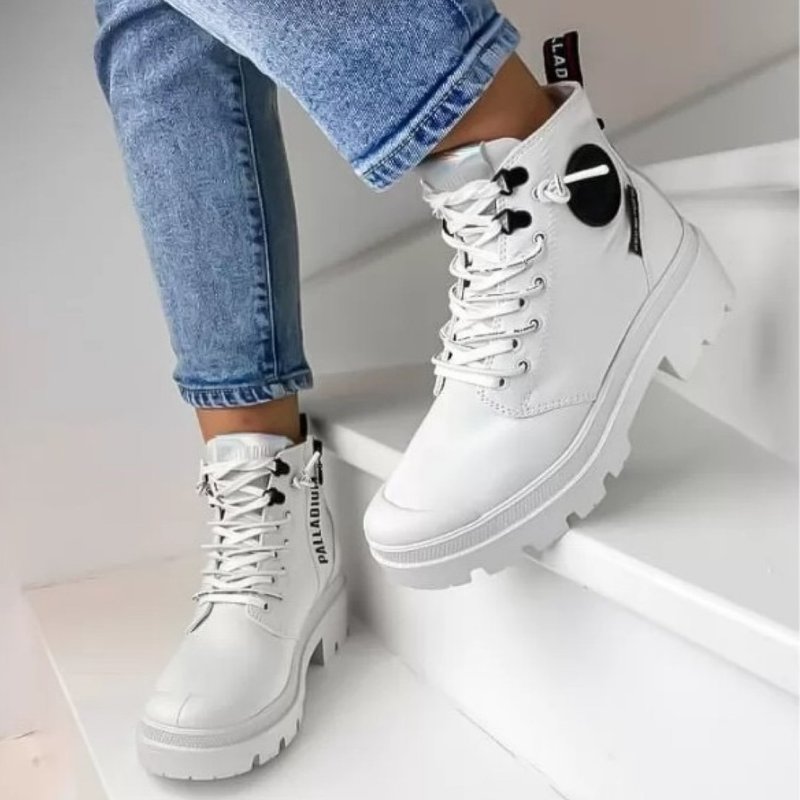 【周年庆】PALLADIUM PALLABASE METRO拉链厚底美腿靴97346 - 女款短靴 - 其他材质 多色