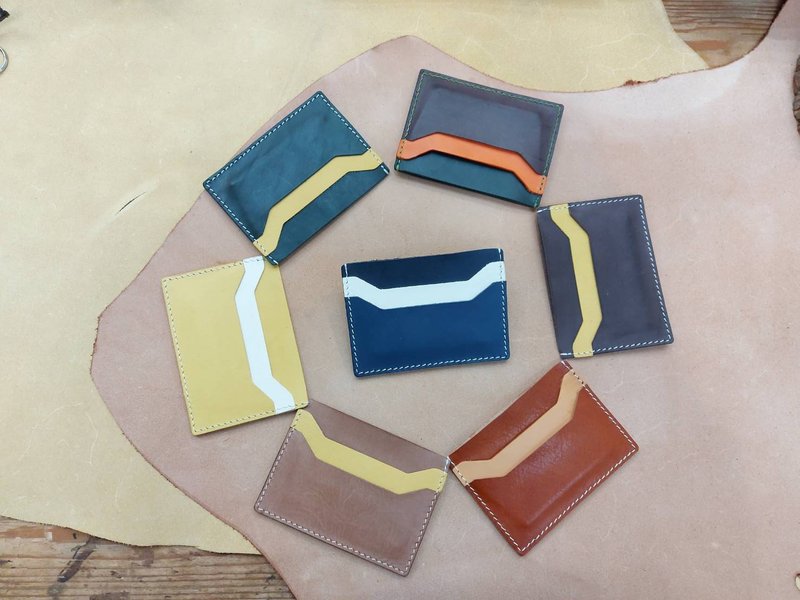 【定制化礼物】【森林的秘密】拼色五层卡套SS23 - 名片夹/名片盒 - 真皮 多色