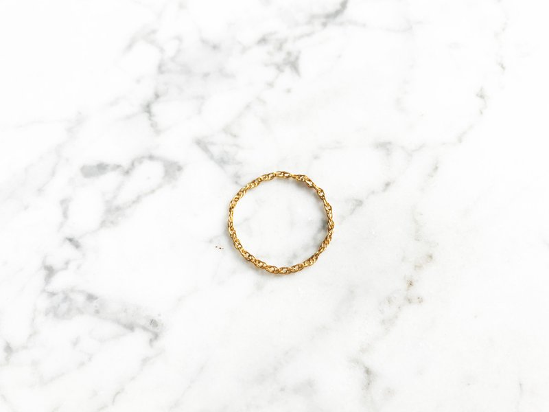 ::经典手感链戒:: 基本款 美国14KKGF  链戒 - 戒指 - 其他金属 