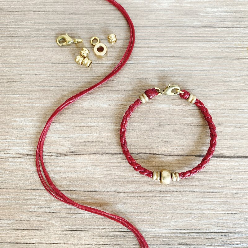 编绳手环 DIY 材料包 | 蜡线编绳 | 新手可完成 | 在线教学 - 编织/刺绣/羊毛毡/裁缝 - 防水材质 多色