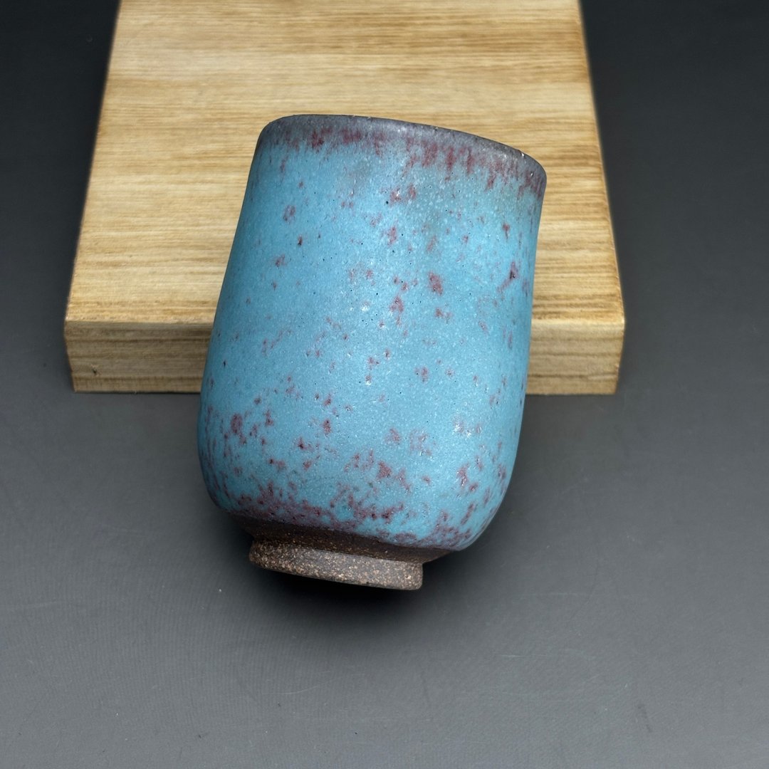 【许旭伦】手作蓝釉结晶主人杯 台湾茶具 良时美器 - 茶具/茶杯 - 陶 蓝色