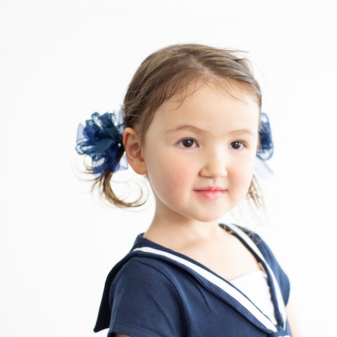 Kids | Blooming Hair Elastic | Sailor | Navy - 婴儿帽/发带 - 其他人造纤维 蓝色