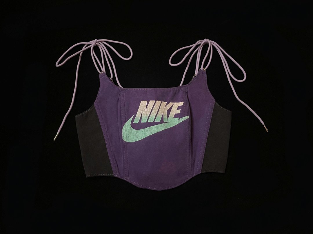 REGETHER 古着改制 NIKE 后绑带马甲 Corset-29 - 女装背心 - 棉 紫色