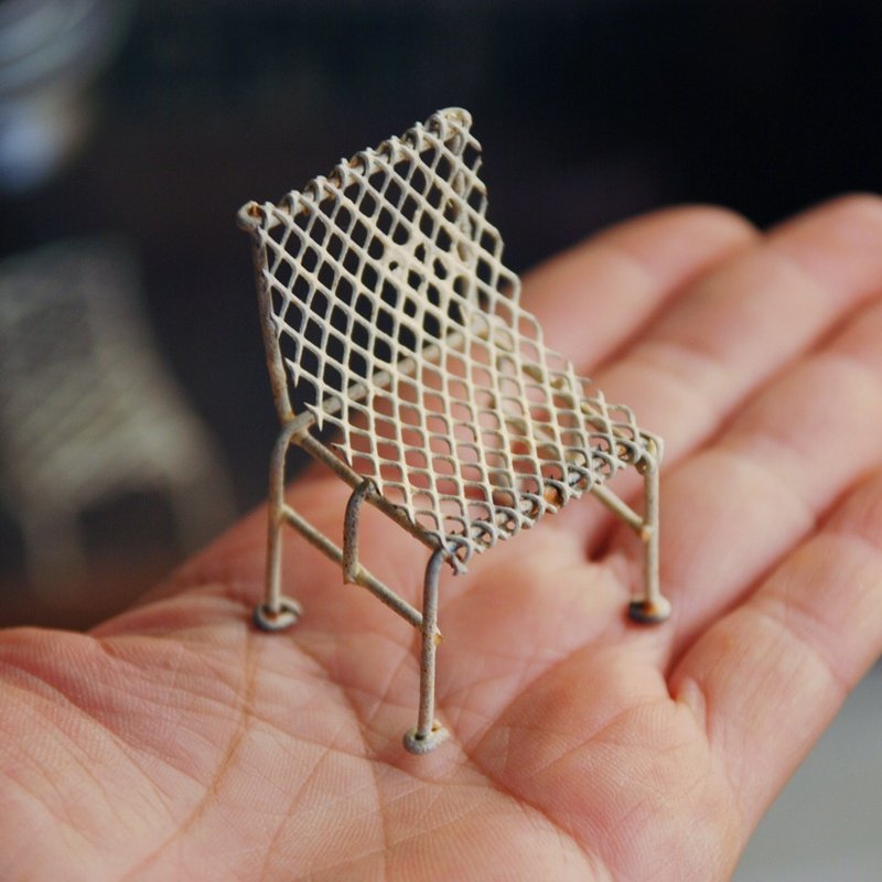 白铁椅-手工制作.铁/生日.情人礼.手作袖珍 - 其他 - 其他金属 白色