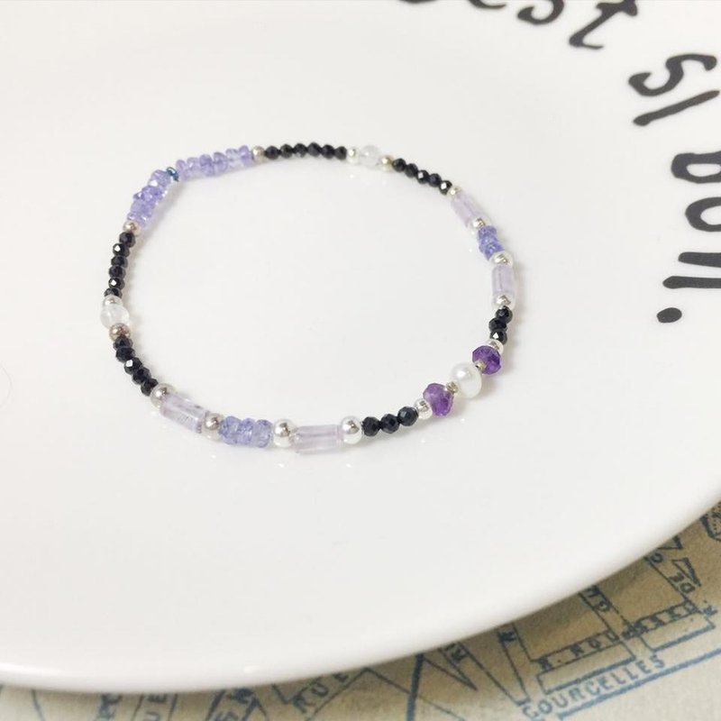 MH纯银天然石订制系列_紫茶_紫水晶 - 手链/手环 - 半宝石 紫色