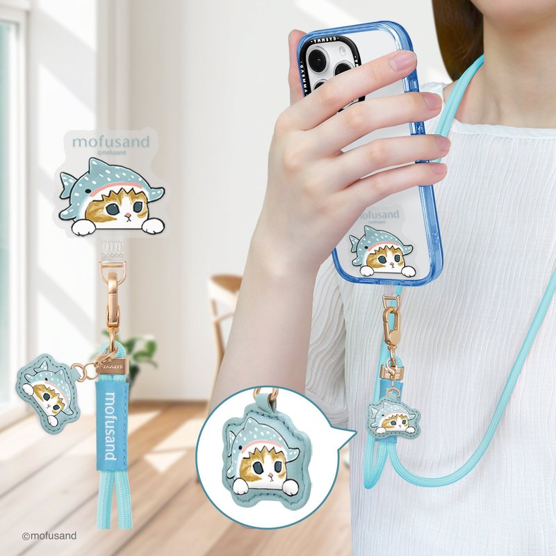 GARMMA 猫福珊迪 Mofusand 皮革吊饰扣环长背带/挂绳 - 手机配件 - 其他材质 