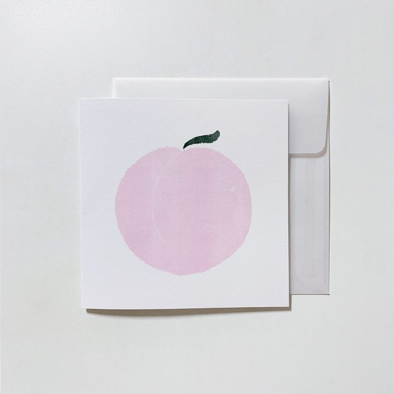 水果迷你卡片 – 桃子 - 卡片/明信片 - 纸 粉红色