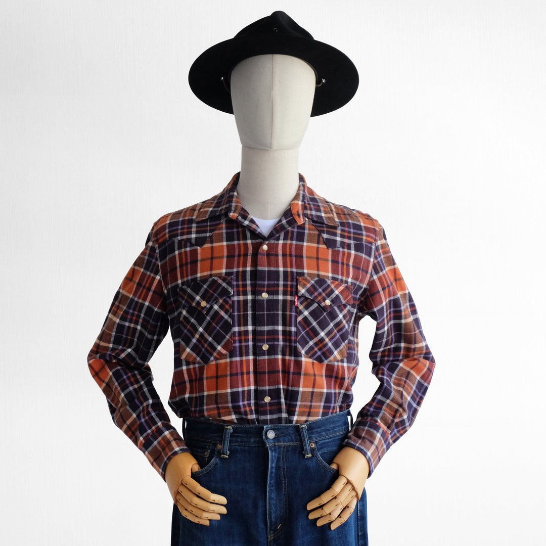 Vintage Levi's Flannel Plaid Shirt Red Tab 90s - 男装衬衫 - 其他材质 
