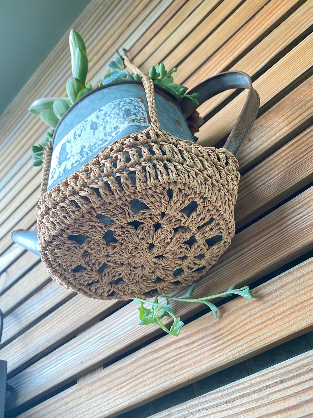 岁月静好藤编植栽吊篮 - 植栽/盆栽 - 其他材质 卡其色