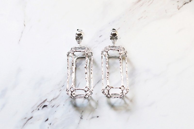 Rough Diamonds Skull Collection. - 耳环/耳夹 - 其他金属 