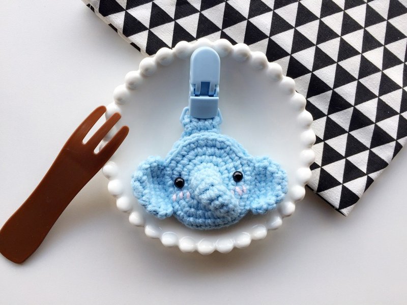 chuchu手作  大象款 婴儿平安符袋 宝宝护身符 平安符套 平安符夹 - 满月礼盒 - 聚酯纤维 粉红色