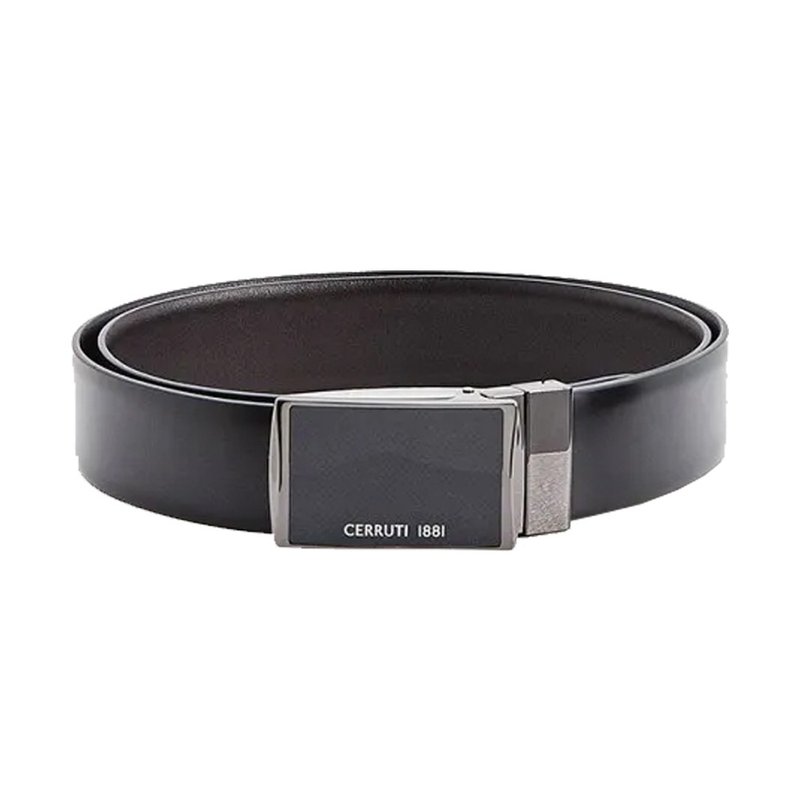 CERRUTI 1881 限量3折  顶级小牛皮皮带 全新专柜展示品 - 皮带/腰带 - 真皮 黑色