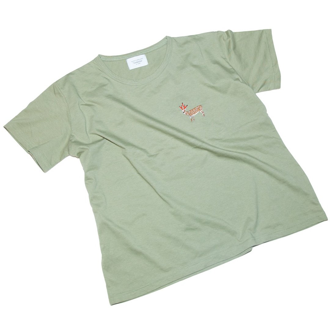 Deer Pencil Big Silhouette T-shirt Ladies Free Tcollector - 女装 T 恤 - 棉 绿色