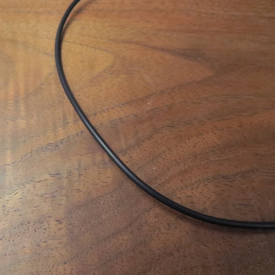 黑色雾面胶绳(单链子) / 2mm 3mm粗 / 合金 不锈钢扣头 - 长链 - 其他金属 黑色