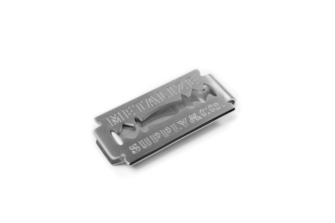 【METALIZE】BLADE不锈钢复古刮胡刀片钞票夹 - 其他 - 其他金属 