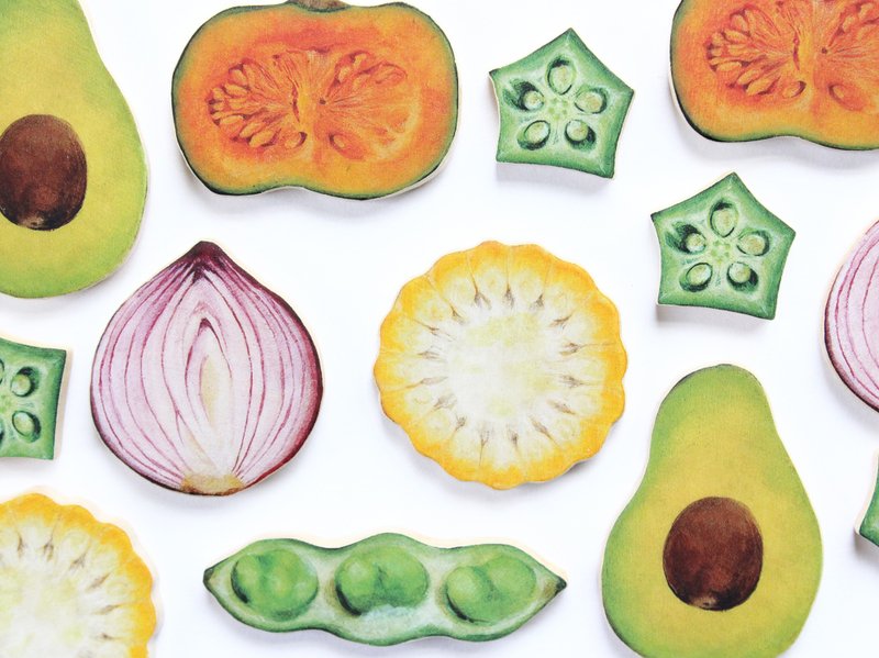 Vegetables brooch that was born from the tree - 胸针 - 木头 绿色