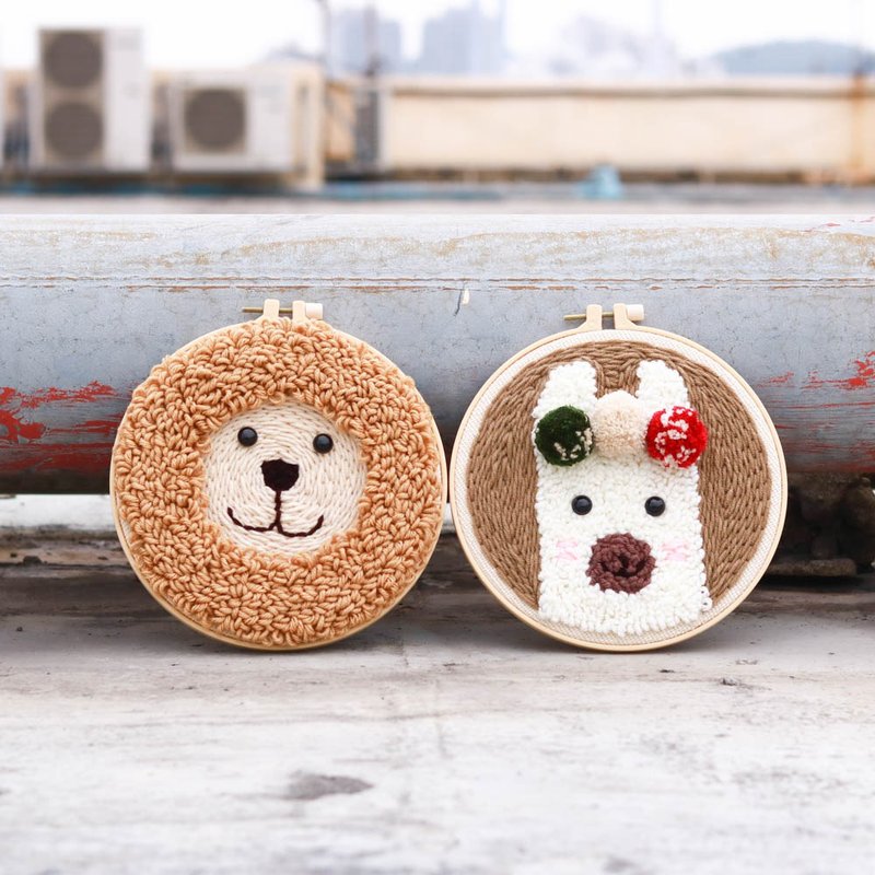 童趣戳戳毛线画工作坊 - 编织/羊毛毡/布艺 - 棉．麻 