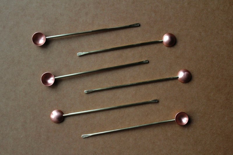 单颗丸子搅拌棒/圣诞礼物/交换礼物 - 茶具/茶杯 - 铜/黄铜 红色