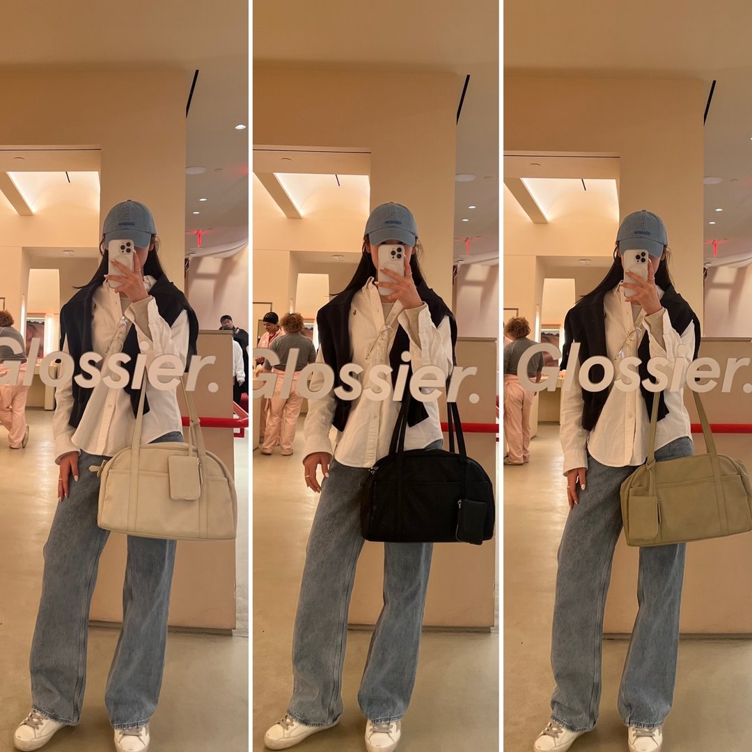 韩国 The Ally | Kara bag 카라백 | 多功能笔电包(附小收纳包) - 侧背包/斜挎包 - 人造皮革 黑色