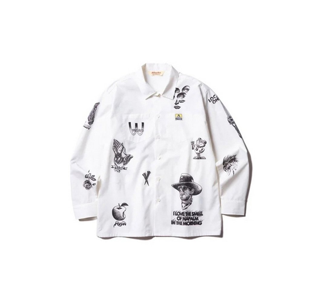 Softmachine Scrawl Shirts L/S现代启示录刺青长袖工作衬衫/两色 - 男装衬衫 - 其他材质 多色