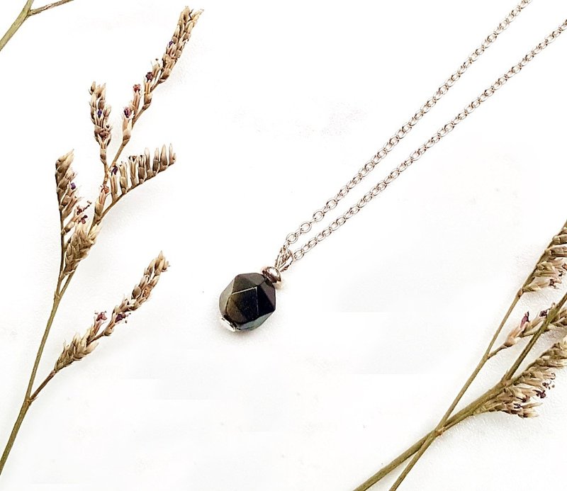 <宠爱系列-旅程> 金曜石 925纯银锁骨链 七夕 定制化 生日 圣诞节 - 锁骨链 - 水晶 金色