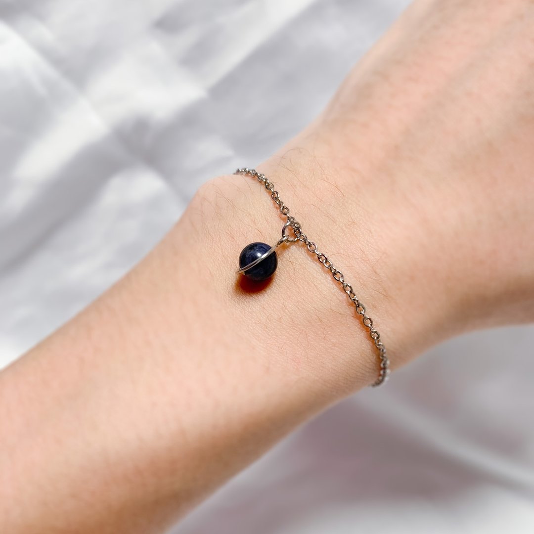 2色入 | 手制蓝纹石海浪手链 - Wave Bracelet - 手链/手环 - 不锈钢 蓝色