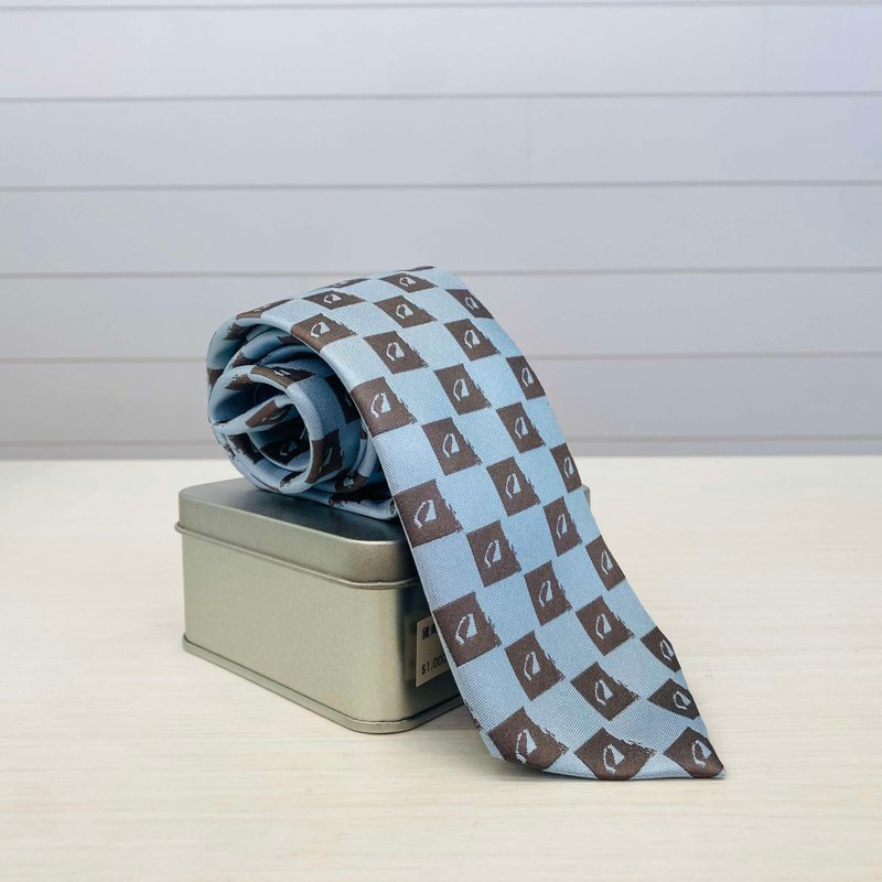 国美馆衍伸文创商品-国美馆Logo领带 - 领带/领带夹 - 丝．绢 蓝色