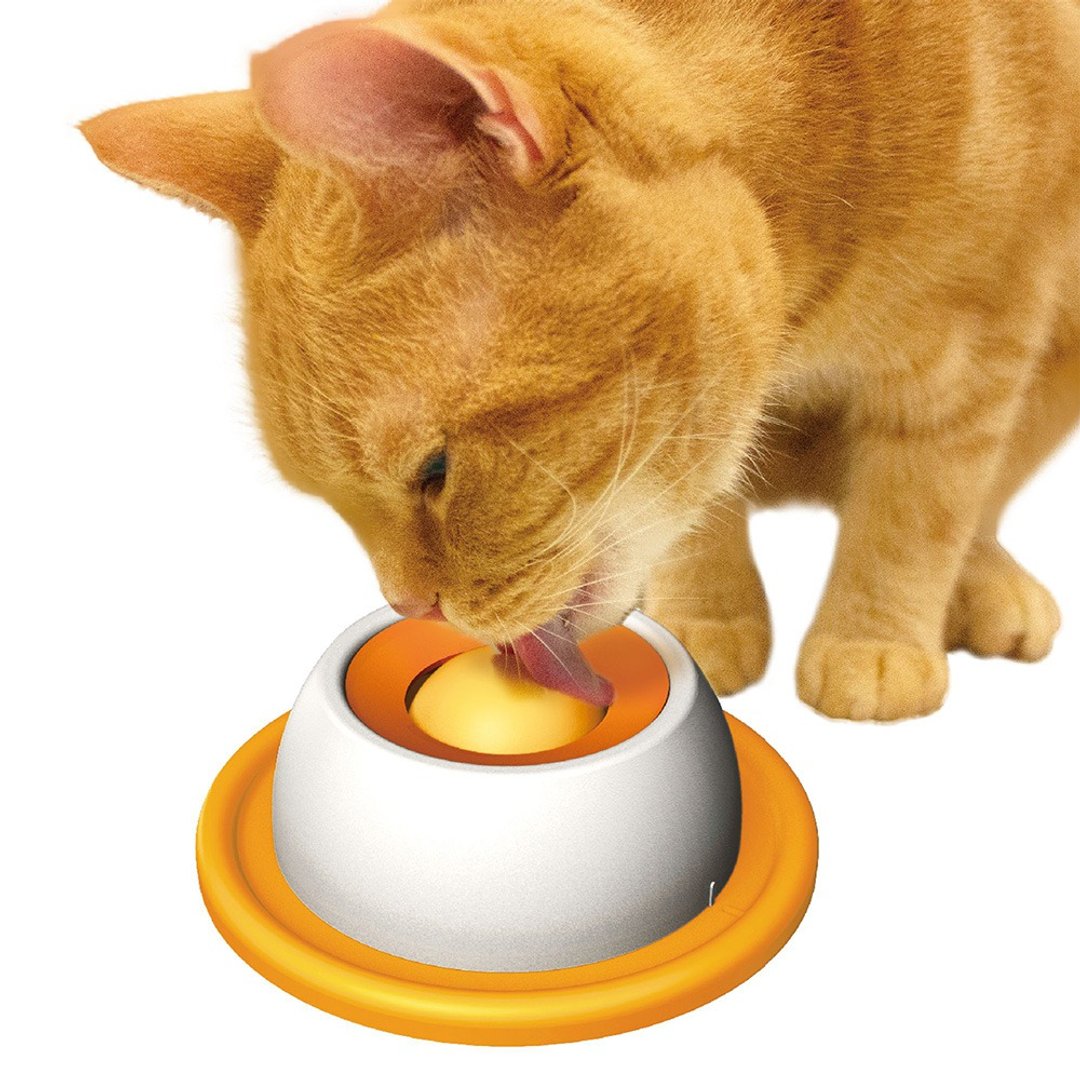 【日本CattyMan】日本制慢食宠物餐具 ! 猫用舔式喂食器 - 碗/碗架 - 塑料 