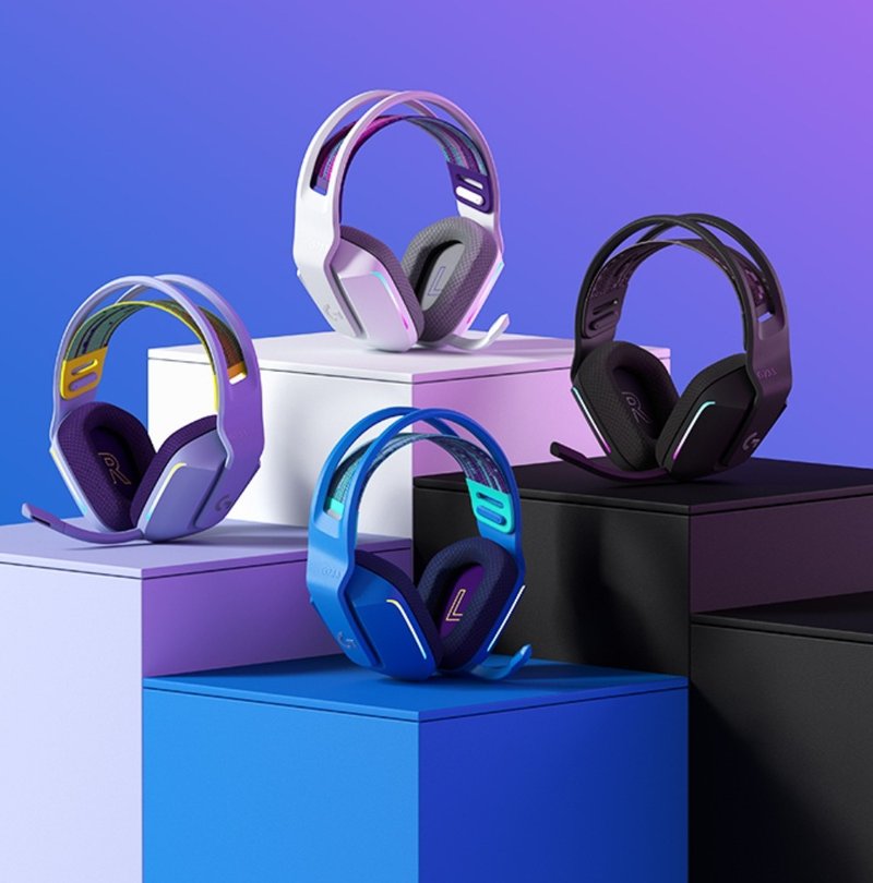 罗技 Logitech G G733 无线RGB炫光电竞耳机麦克风 (白/紫/蓝) - 耳机 - 塑料 