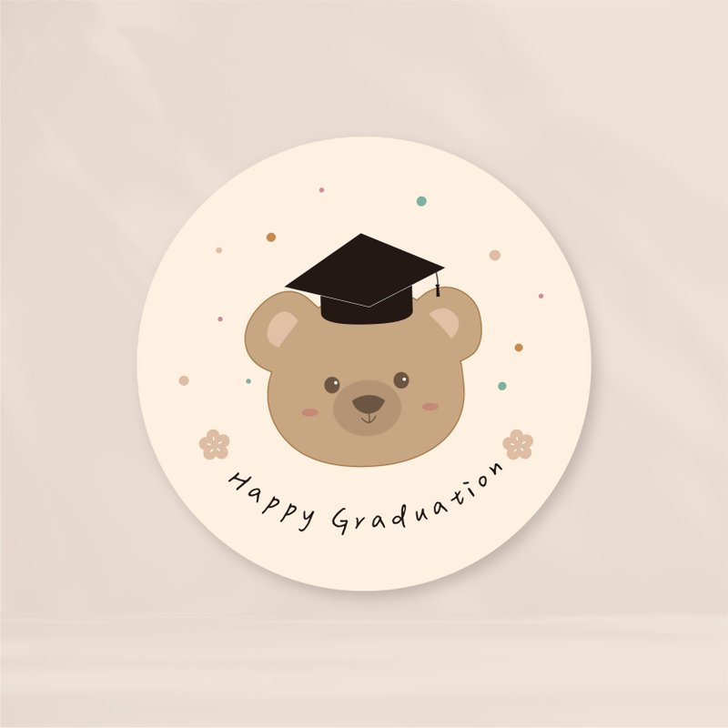 毕业贴纸 毕业包装贴纸 毕业礼物 毕业卡片 学士帽贴纸 - 贴纸 - 纸 