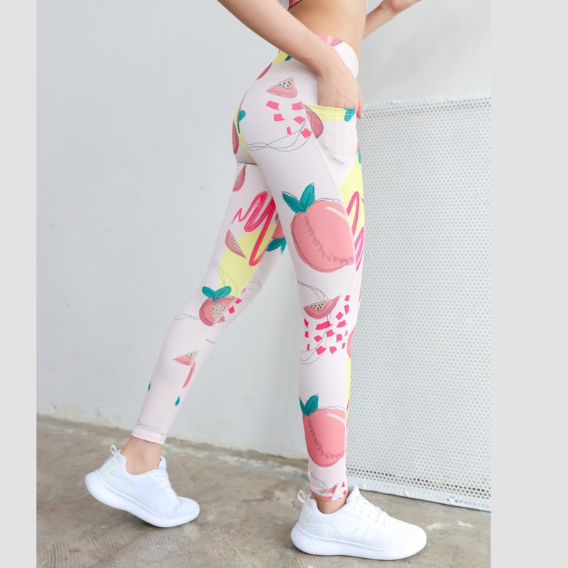 Nadia Peach Fruit Leggings - Sport Leggings - 女装运动衣 - 聚酯纤维 多色