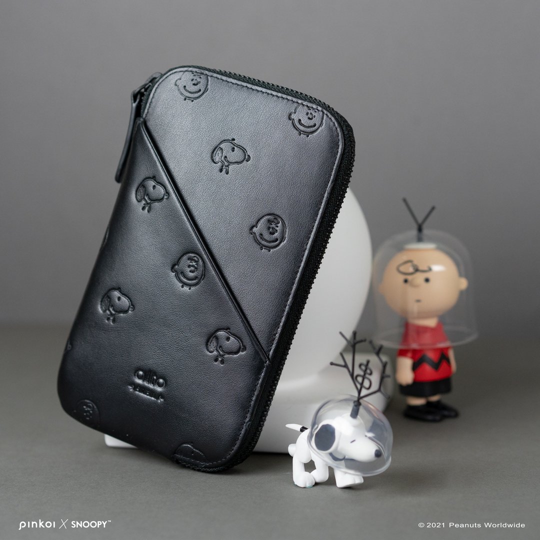 【福利品】Alto Peanuts 联名限定款 - 皮革手机收纳包 渡鸦黑 - 手拿包 - 真皮 黑色