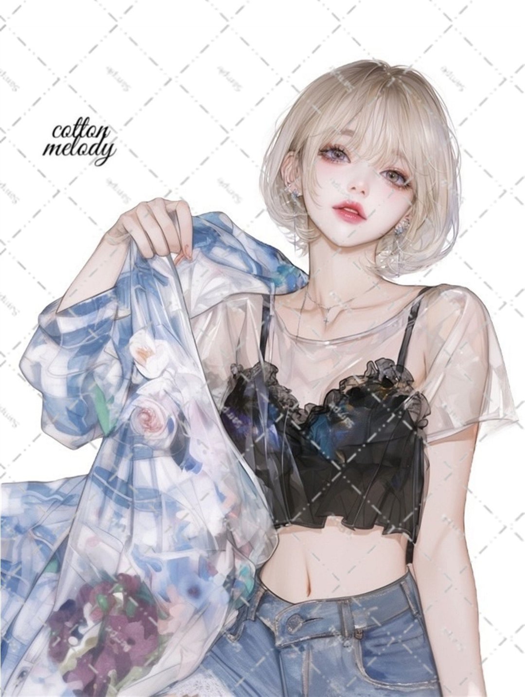 原创贴纸 no.6453 人物贴纸 原创贴纸 人物贴纸 女孩贴纸 原创人物贴纸 - 贴纸 - 纸 