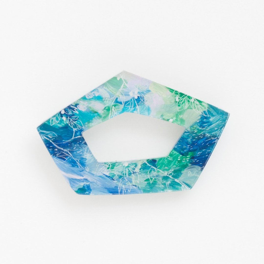 Picture of brooch [pentagon] - 胸针 - 压克力 蓝色