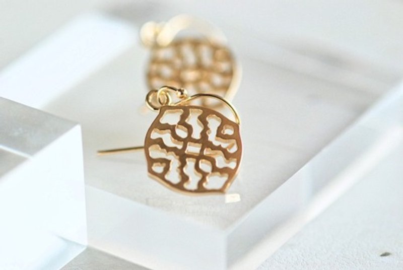 [Made to order] Soleil earrings / SV925 (GP) - 耳环/耳夹 - 其他金属 
