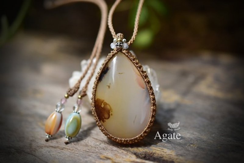 大颗艺术★玛瑙★Agate 编织项链坠饰 743 - 项链 - 宝石 