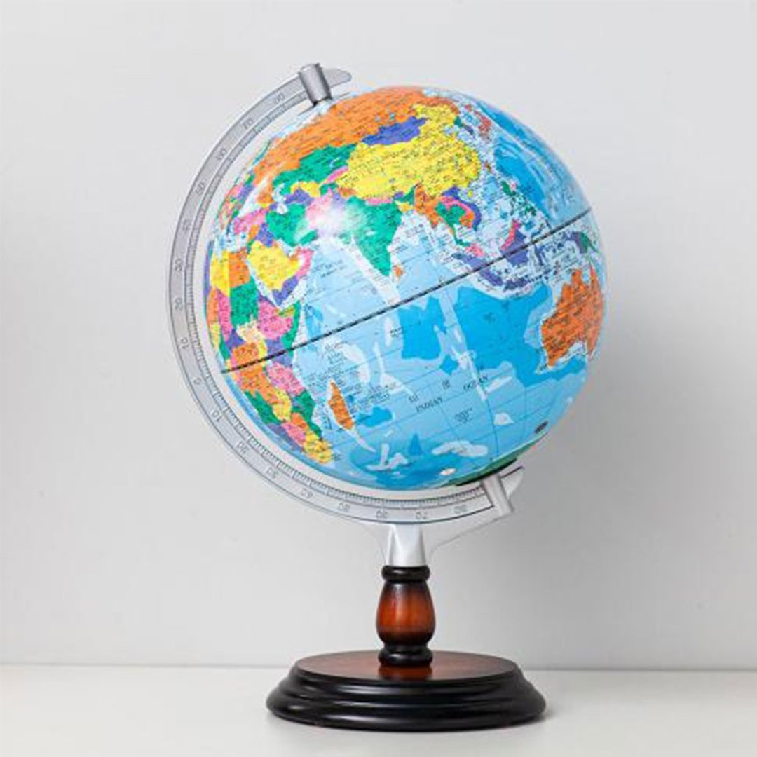 SkyGlobe 10寸行政蓝色海洋木质地球仪(中英文对照) - 摆饰 - 塑料 蓝色